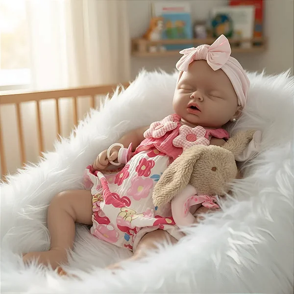 BEBÊ REBORN MARIANNE SILICONE SÓLIDO BEM MOLINHA MEGA REALISTA