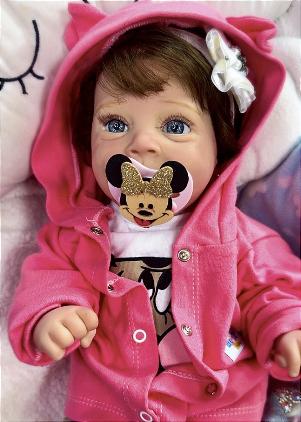 BEBÊ REBORN FRANCINE HIPER REALISTA TODA EM SILICONE