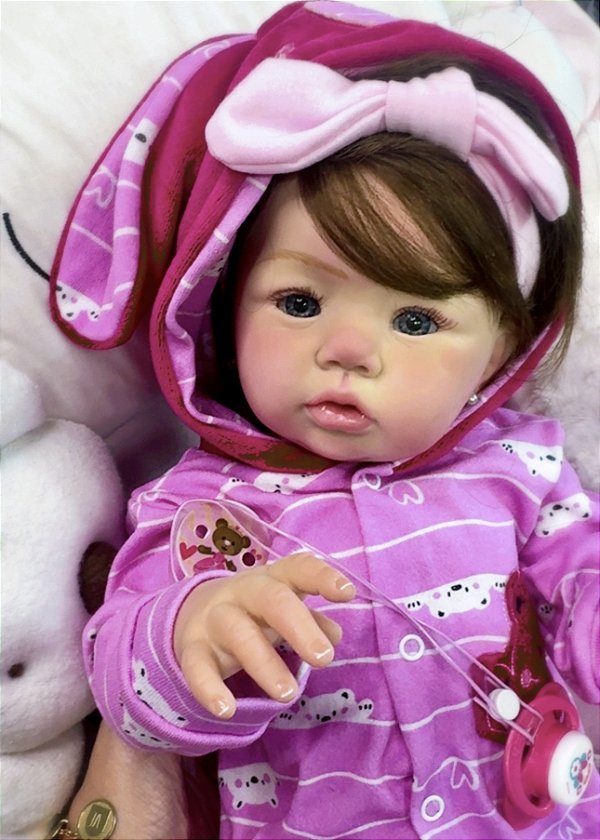 BEBÊ REBORN ELIS HIPER REALISTA TODA EM SILICONE
