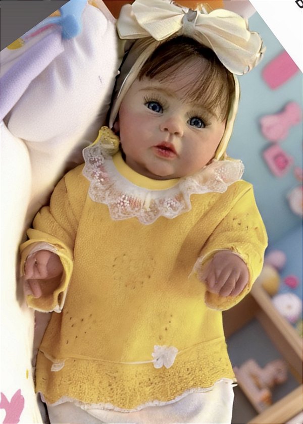 BEBÊ REBORN ANA MARIA REALISTA PODE DAR BANHO PROMOÇÃO VOLTA AS AULAS