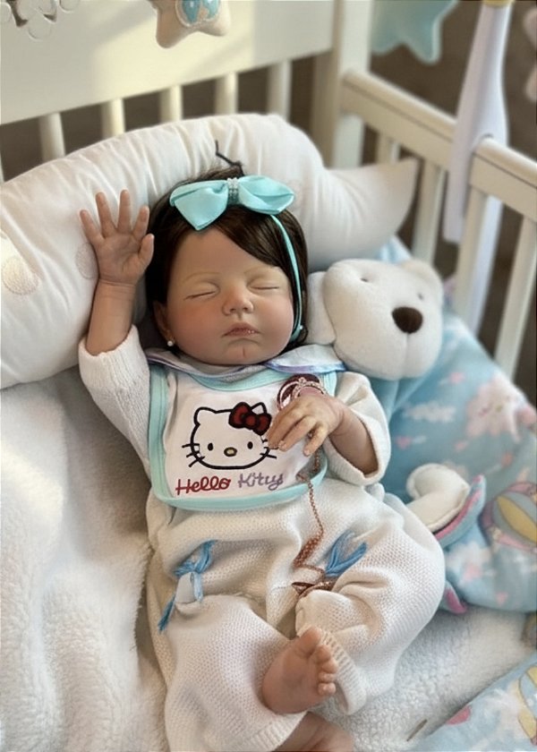 BEBÊ REBORN BETTY E DELICADA TODA EM SILICONE HIPER REALISTA