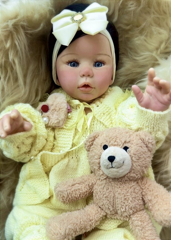 BEBÊ REBORN BONECA YASMIN HIPER REALISTA TODA EM SILICONE