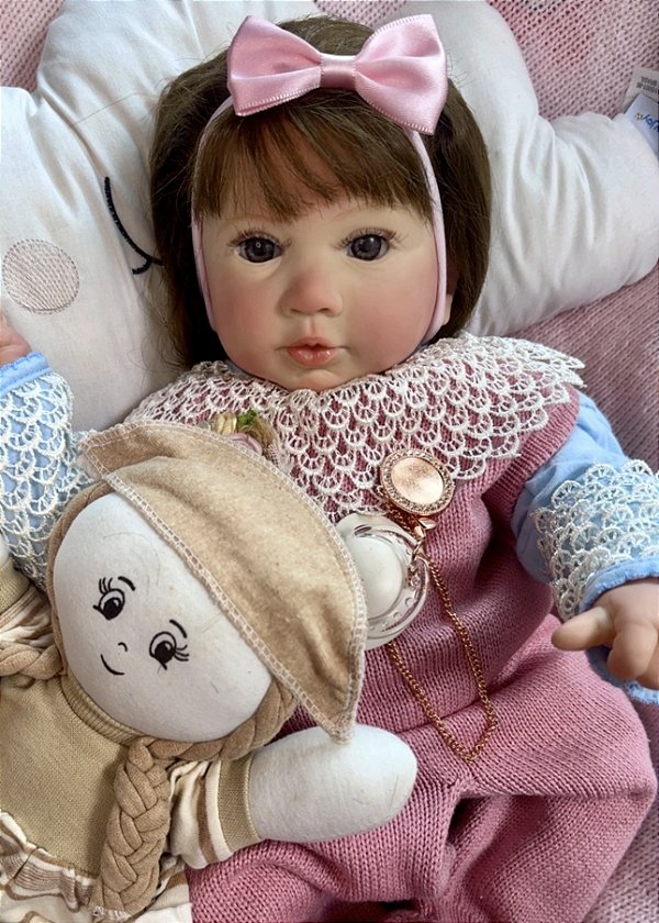 BEBÊ REBORN BONECA LARISSA HIPER REALISTA TODA EM SILICONE