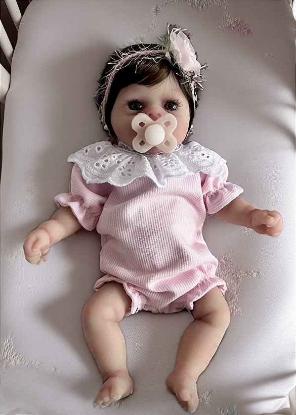 BEBÊ REBORN BONECA MENINA MILLY SILICONE SÓLIDO MOLINHO