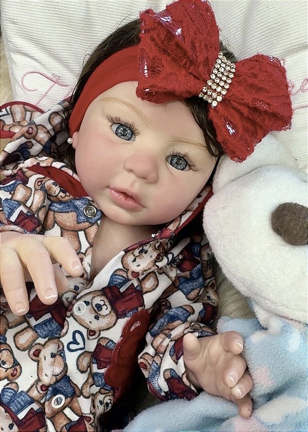 BEBÊ REBORN MENINA RAQUELLE TODA EM SILICONE REALISTA