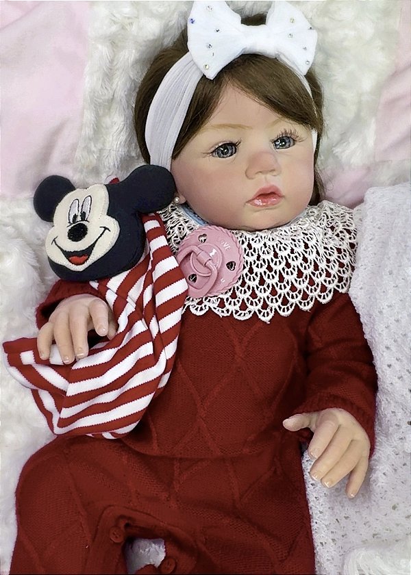 BEBÊ REBORN ESTHER VINIL SILICONADO ESPÉCIAL HIPER REALISTA QUASE REAL