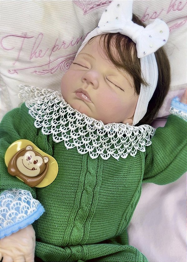 BEBÊ REBORN MELINDA VINIL SILICONADO ESPÉCIAL HIPER REALISTA QUASE REAL