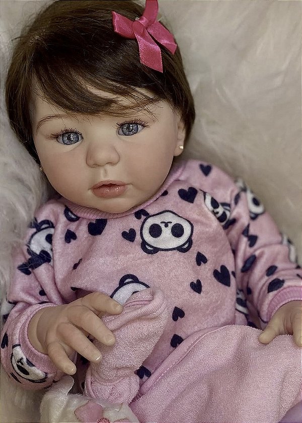 BEBÊ REBORN MENINA REALISTA SILICONE JENIFFER