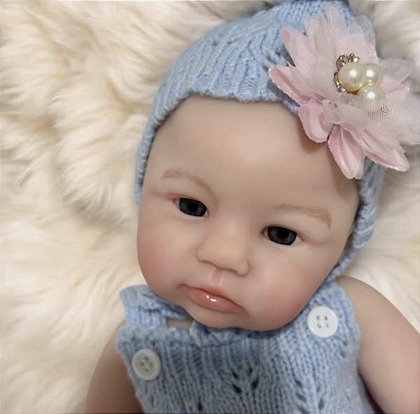 BEBÊ REBORN SILICONE SÓLIDO JULINHA REALISTA BEM MOLINHA