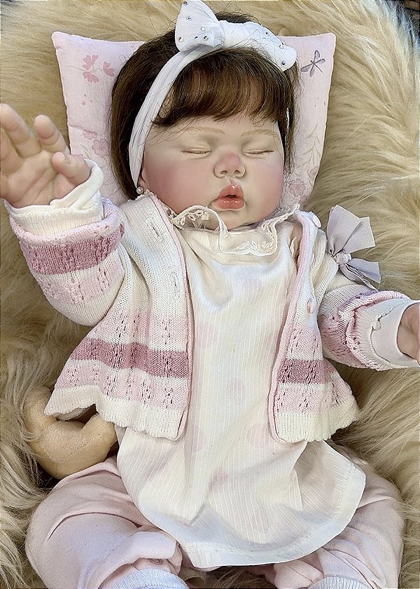 BEBÊ REBORN MENINA JUMA MEGA REALISTA TODA EM SILICONE