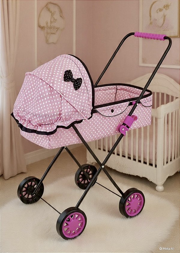 Carrinho De Boneca Bebê Reborn Luxo