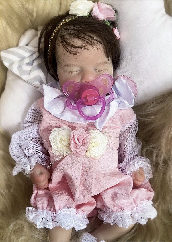 BEBÊ REBORN SILICONE SÓLIDO THALIA REALISTA BEM MOLINHA
