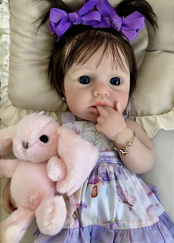 BEBÊ REBORN SILICONE SÓLIDO YSLA 34 CM