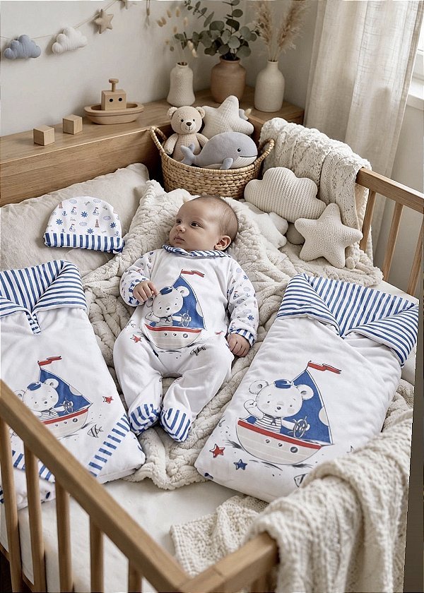 Kit Saída De Maternidade Completo Para Bebê Reborn Menino luxo Premium