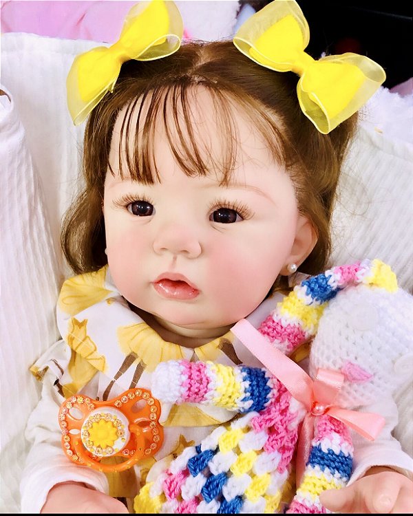 BEBÊ REBORN MELODY MEGA REALISTA TODA EM SILICONE