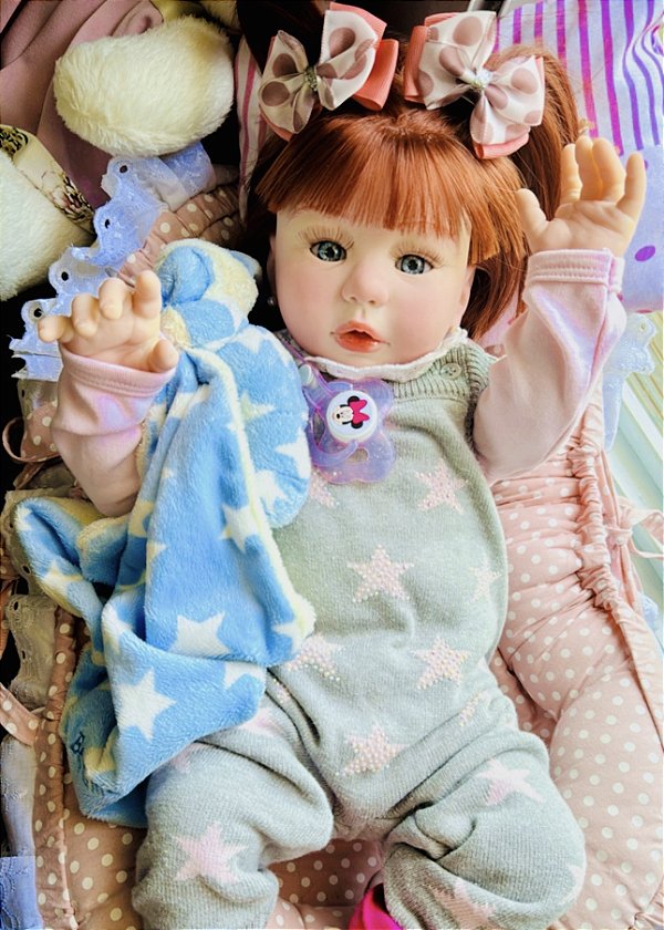 BEBÊ REBORN KAOMA MEGA REALISTA TODA EM SILICONE PODE DAR BANHO