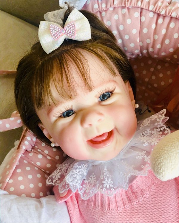 BEBÊ REBORN TODA EM SILICONE CAMILINHA HIPER REALISTA COM COVINHAS