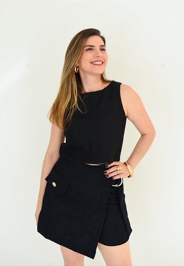 1371 Shorts Saia Veludo New York