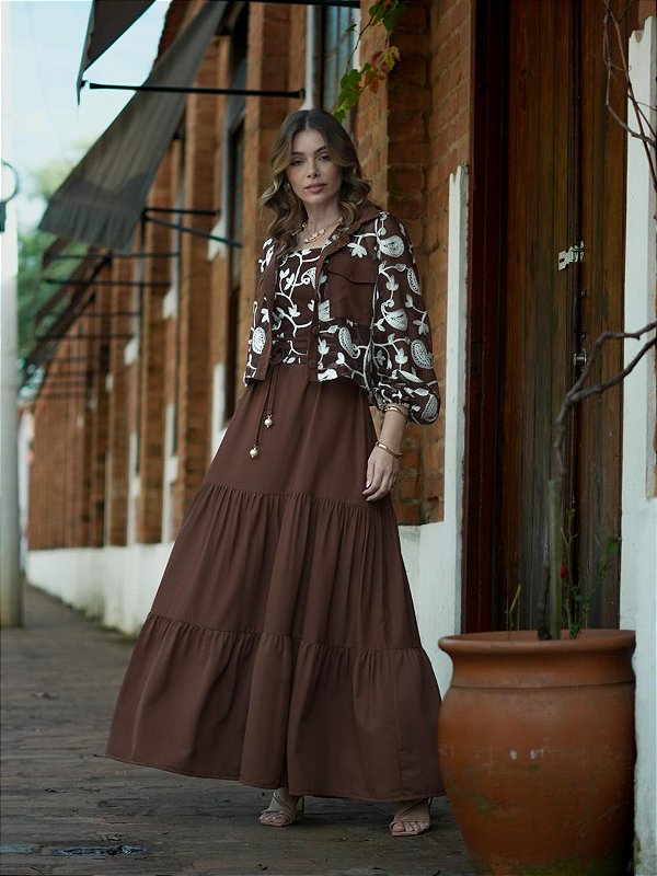 Vestido Longo Trama da Terra