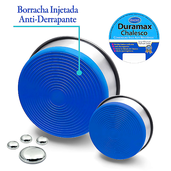 Comedouro Chalesco Tigela Duramax Inox 300ml