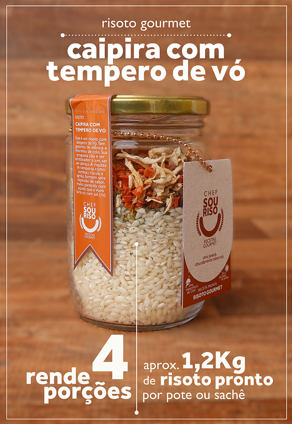 Risoto Caipira com Tempero de Vó - 4 Porções