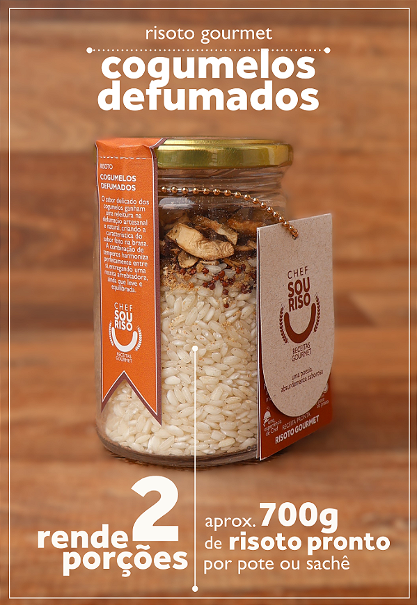 Risoto Cogumelos Defumados - 2 Porções