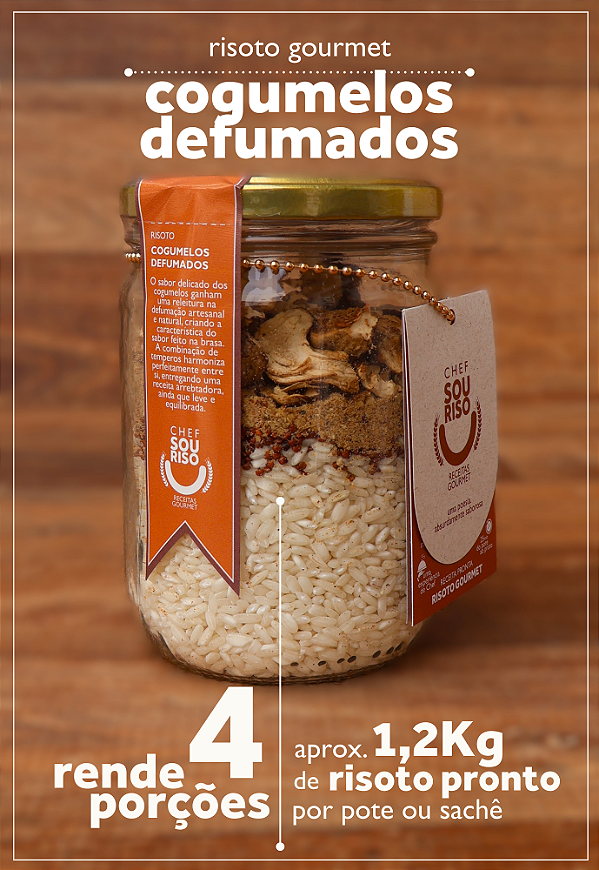 Risoto Cogumelos Defumados - 4 Porções