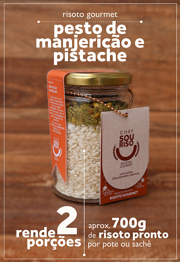 Risoto Pesto de Manjericão e Pistache - 2 Porções