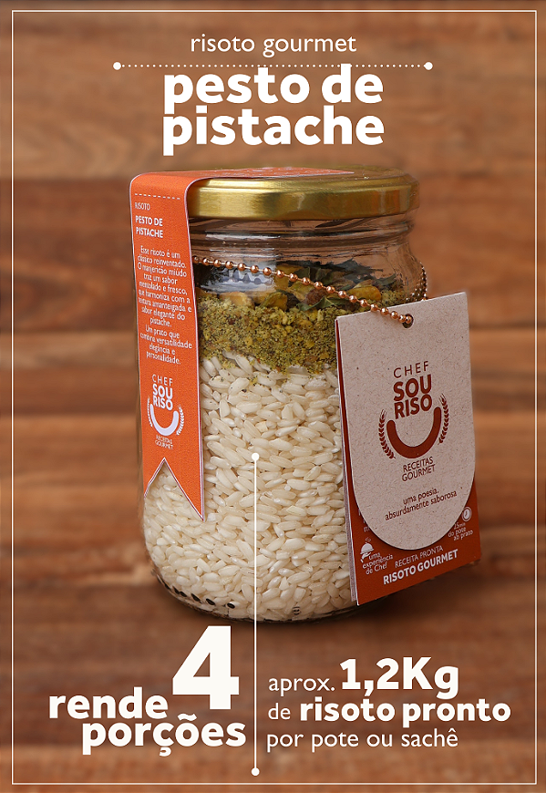 Risoto Pesto de Pistache - 4 Porções