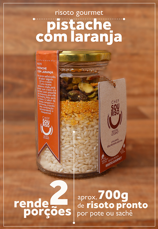 Risoto Pistache com Laranja - 2 Porções