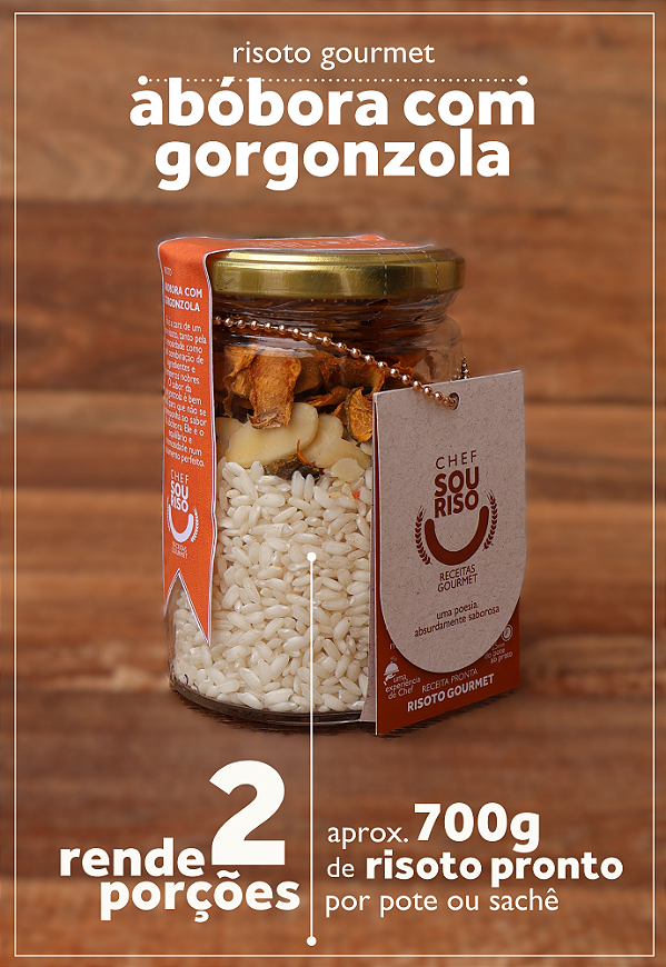 Risoto Abóbora com Gorgonzola - 2 Porções