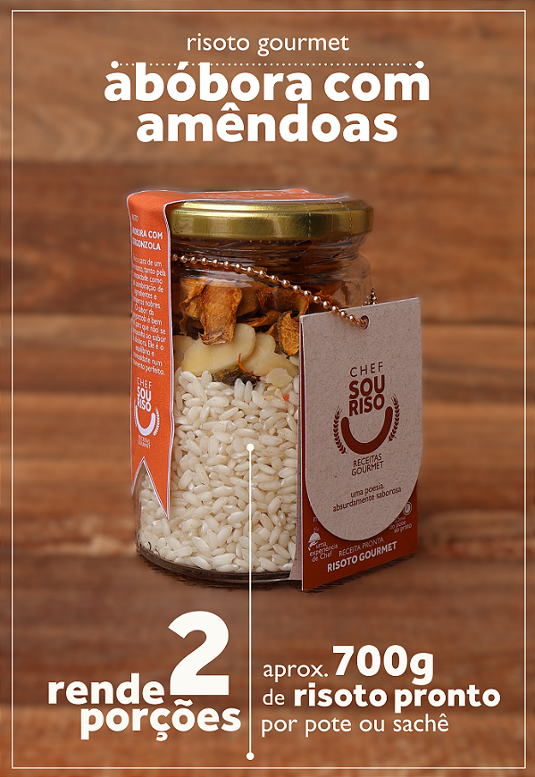 Risoto Abóbora com Amêndoas - 2 Porções