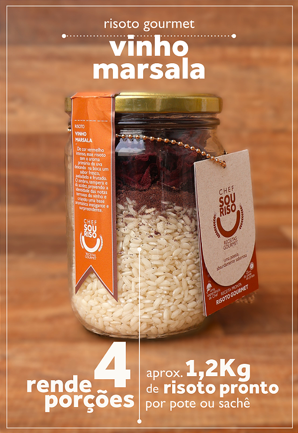 Risoto Vinho Marsala - 4 Porções