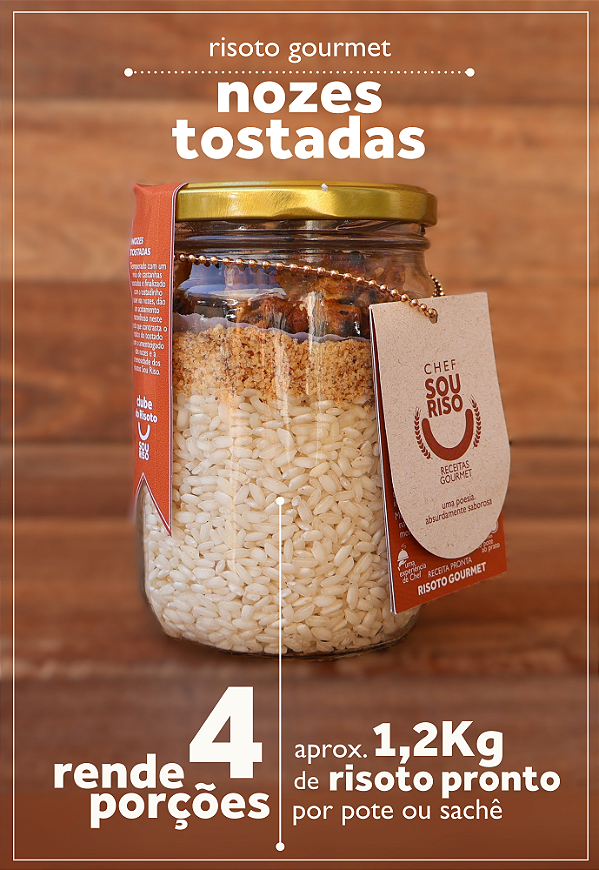 Risoto Nozes Tostadas - 4 Porções