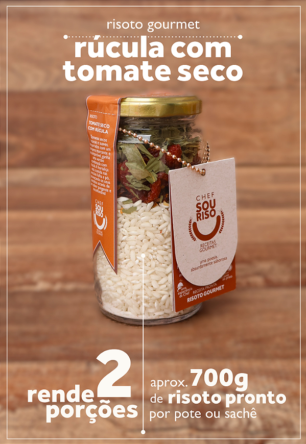 Risoto Rúcula com Tomate Seco -  2 Porções
