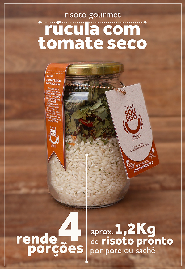 Risoto Rúcula com Tomate Seco - 4 Porções