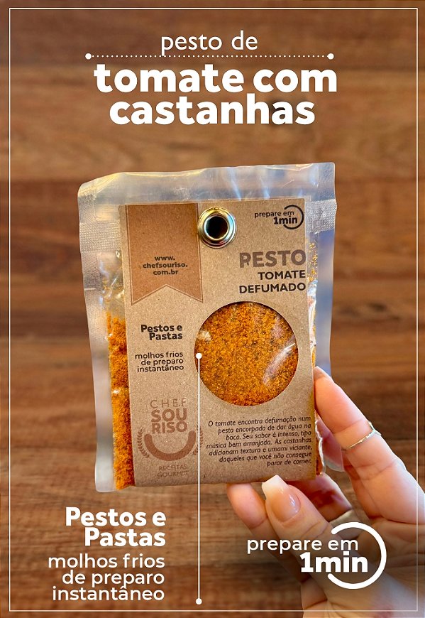 Molho Pesto de Tomate e Castanhas