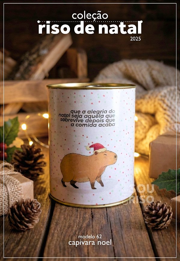 Tubo Lata - Capivara Noel