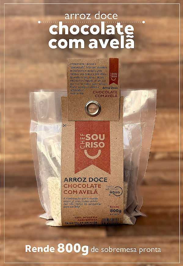 Arroz Doce Chocolate com Avelã