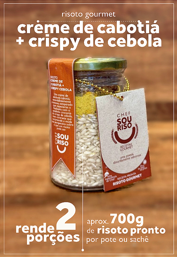 Creme de Cabotiá + Crispy de Cebola - 2 Porções