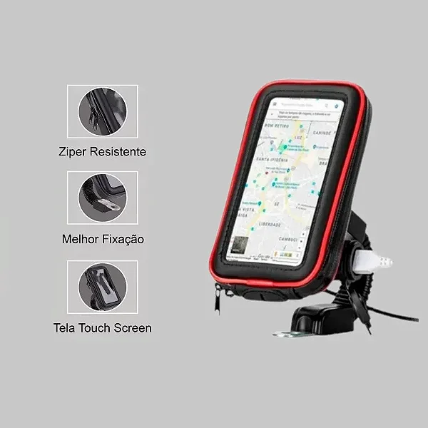 bmg-19 suporte com carregador usb case celular moto