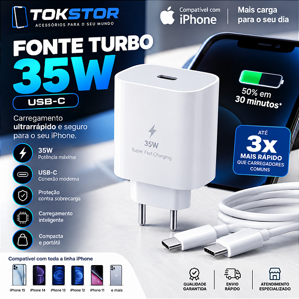35w-usb-c fonte turbo 35w iphone