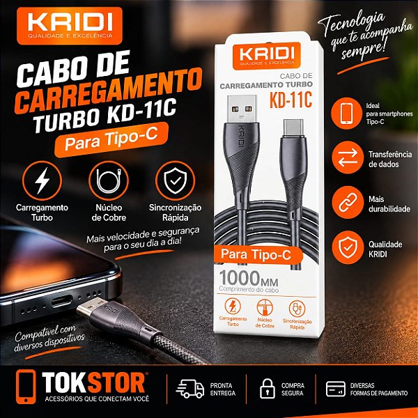 kd-11c cabo carregador tipo c turbo,kaidi