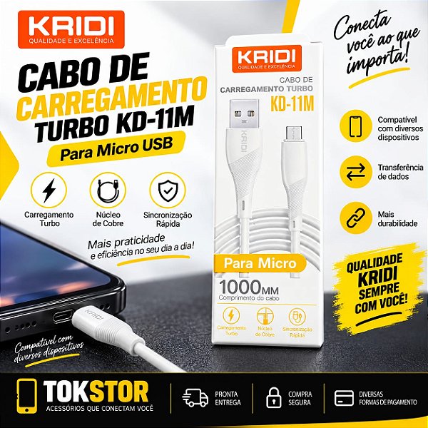 kd-11m cabo carregador kaidi 1m ,v8,turbo