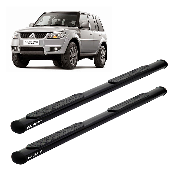 A265P - Estribo Pajero TR4 Oblongo Preto 2002 a 2015
