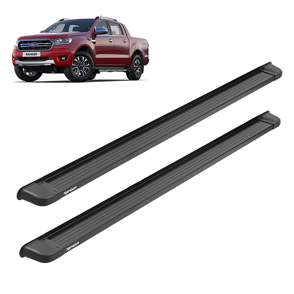 A504EP - Estribo Ranger Cabine Dupla Aluminio Economic Preto