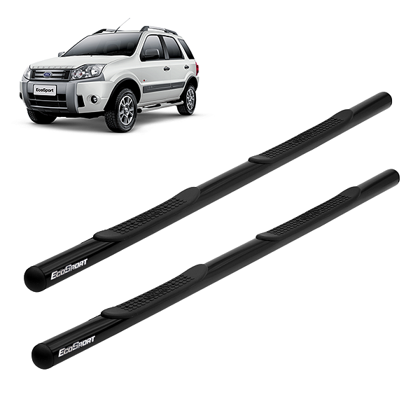 A196P - Estribo Tubular Ecosport Preto Até 2012