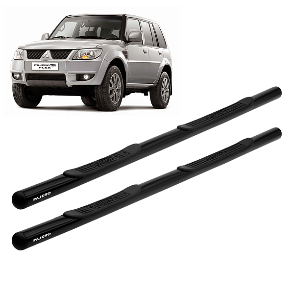 A262P - Estribo Tubular Pajero TR4 Preto 2002 a 2015