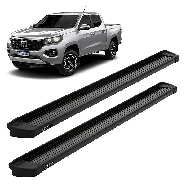 A3411P - Estribo Fiat Titano Aluminio Infinity Preto