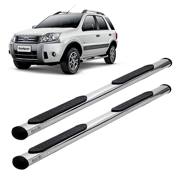 A198 - Estribo Ford Ecosport Oblongo Cromado Ate 2012